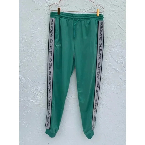 Kappa Large Womens Elastic Waist Athletic Training Jogger Pants Green Sz L - Picture 1 of 14